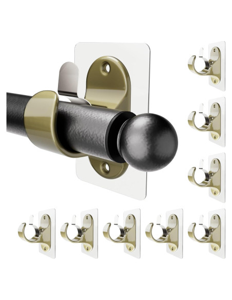 Soportes de Barra de Cortina Adhesivos Antimbee 8 PCS 3.3cm