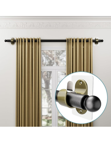 Soportes de Barra de Cortina Adhesivos Antimbee 8 PCS 3.3cm