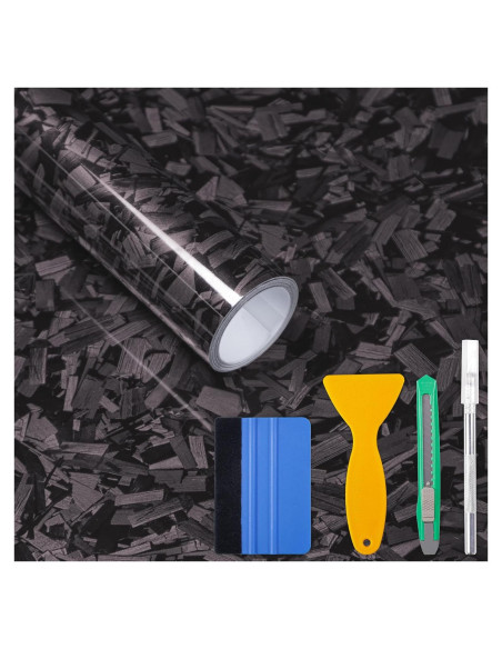 Envoltura de Vinilo Lypumso 0.3m x 1.5m Carbono Forjado