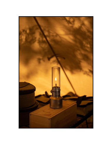 Linterna de Gas Campingmoon T-1D15 con Caja de Madera