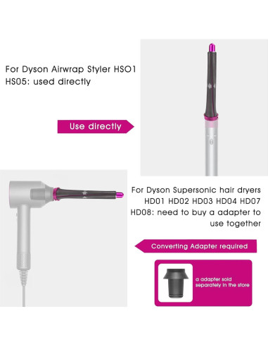 Barriles de Rizado 20mm Dxyue para Dyson Airwrap - 1 Par