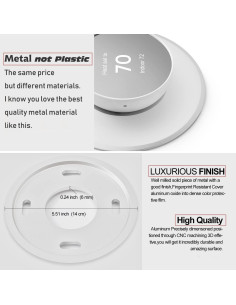 Placa de Metal Nieve POPMAS para Google Nest Thermostat 2020 2