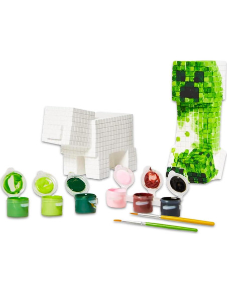 Set de Pintura DIY Minecraft - Incluye 2 Figuras y 6 Pinturas