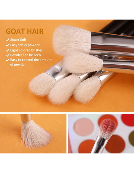 Set de Pinceles de Maquillaje BEILI 15pcs para Ojos