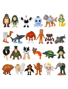 24 Figuras de Tiburón Meme Brainrot Italiano 5.1 cm PVC