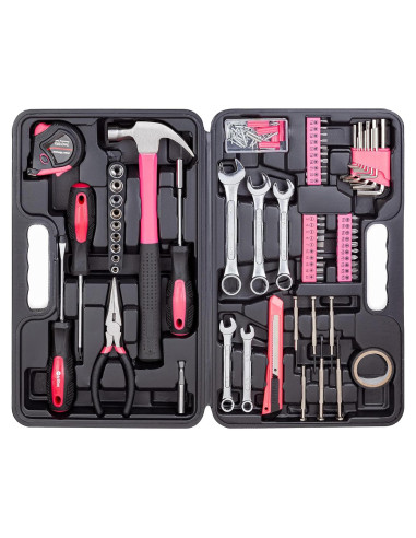 Juego de Herramientas Cartman 148 Piezas con Caja Rosa