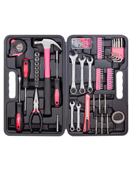 Juego de Herramientas Cartman 148 Piezas con Caja Rosa