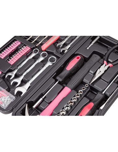 Juego de Herramientas Cartman 148 Piezas con Caja Rosa