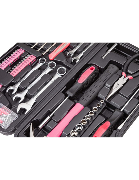 Juego de Herramientas Cartman 148 Piezas con Caja Rosa