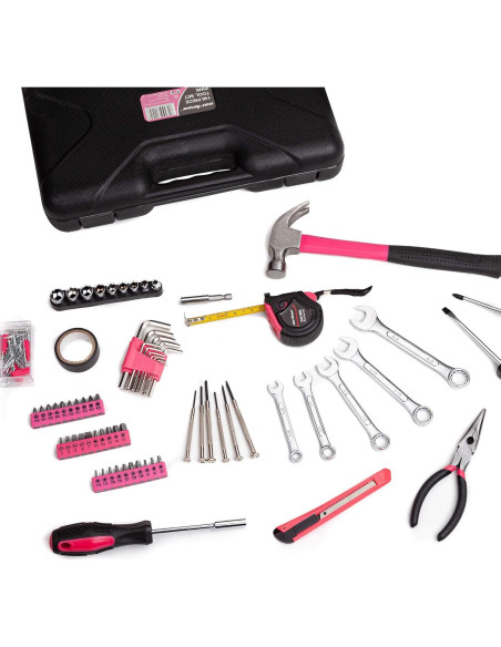 Juego de Herramientas Cartman 148 Piezas con Caja Rosa