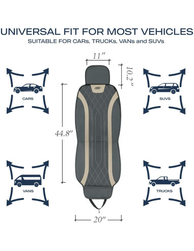 Fundas de Asiento de Coche Skechers Beige 2PCS Ajuste Universal