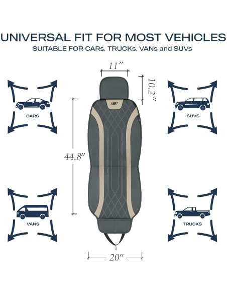 Fundas de Asiento de Coche Skechers Beige 2PCS Ajuste Universal