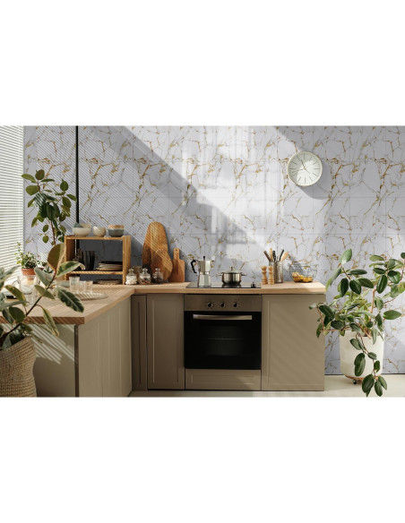 Azulejos Autoadhesivos NAEIRON Melón Blanco 30.48x30.48cm