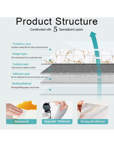 Azulejos Autoadhesivos NAEIRON Melón Blanco 30.48x30.48cm