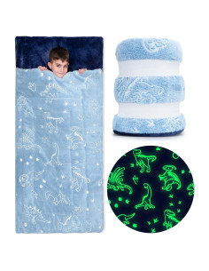 Saco de dormir Bollepo Dinosaurios que brillan 168x84 cm
