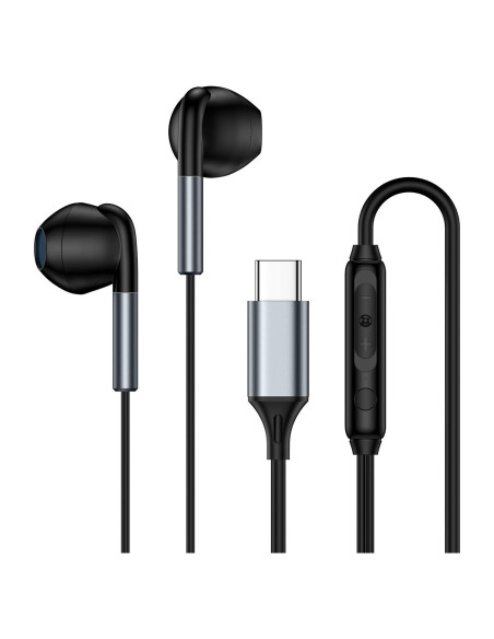 Auriculares USB C Samsung Galaxy A17 S25 S24 S23 S22 S21 Negro