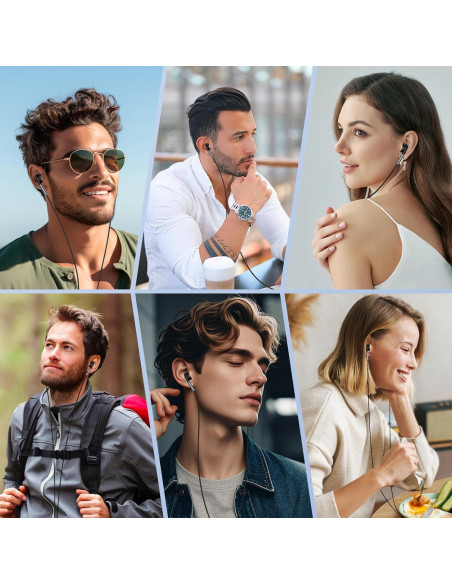 Auriculares USB C Samsung Galaxy A17 S25 S24 S23 S22 S21 Negro