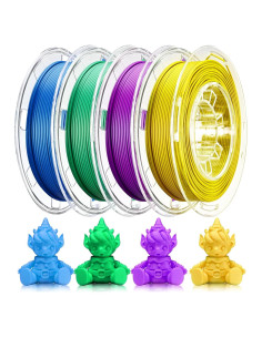 Juego de 4 Filamentos PLA AOSEED 1.75mm 200g Colores Variados