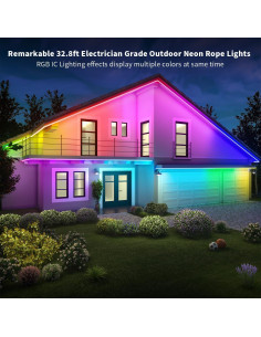 Luces de Cuerda Neón MEIYING 10m RGB-IC LED IP67 Control APP 2