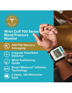 Monitor de Presión Arterial Homedics BPW-800BT-WT Inalámbrico 2