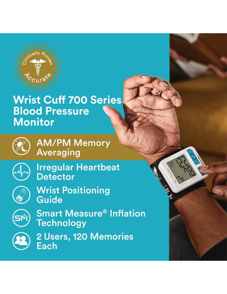 Monitor de Presión Arterial Homedics BPW-800BT-WT Inalámbrico