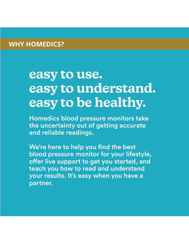 Monitor de Presión Arterial Homedics BPW-800BT-WT Inalámbrico
