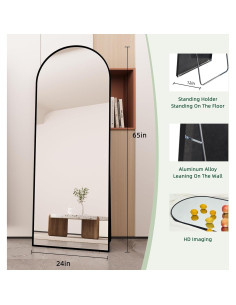 Espejo de Cuerpo Completo Beauty4U 165x61 cm Negro Arco 2