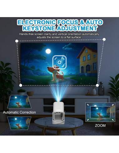 Proyector Mini SkillDance 4K WiFi 6 Bluetooth 5.4 Portátil