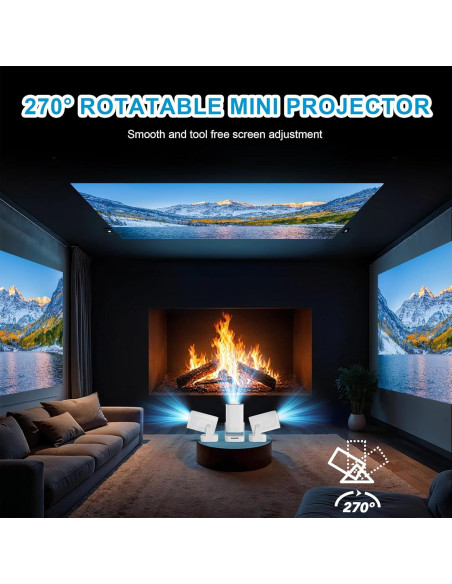 Proyector Mini SkillDance 4K WiFi 6 Bluetooth 5.4 Portátil