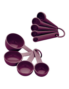 Juego de Tazas y Cucharas Medidoras KitchenAid 9 Piezas Remolacha