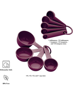 Juego de Tazas y Cucharas Medidoras KitchenAid 9 Piezas Remolacha 2