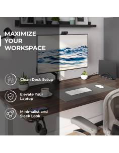 Soporte Vertical para Laptop HumanCentric Negro Ajustable 2