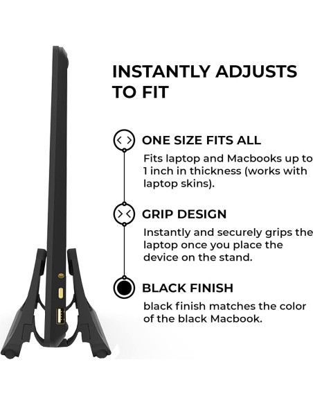 Soporte Vertical para Laptop HumanCentric Negro Ajustable