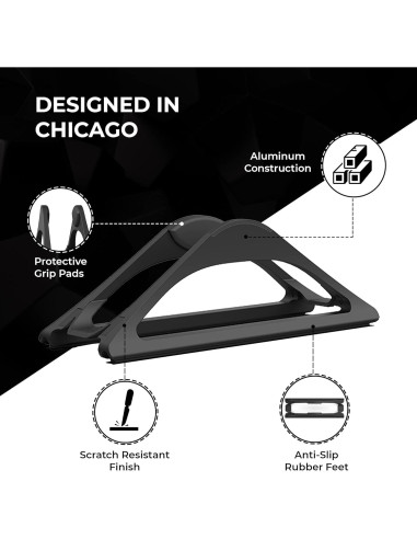 Soporte Vertical para Laptop HumanCentric Negro Ajustable