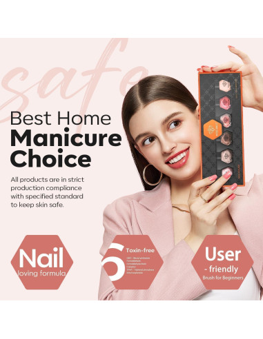 Set de Esmalte de Uñas Jelly Modelones 6 Colores Secado Rápido