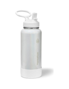 Botella de Agua Aislada ThermoFlask 32 oz Acero Inoxidable Blanco 2