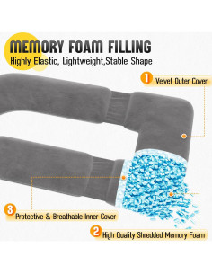 Almohada Corporal de Embarazo AS AWESLING 152 cm Espuma Memoria 2