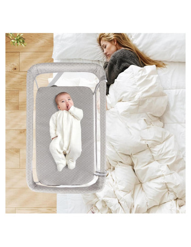 Cuna para Bebé INFANS 3 en 1 Beige, Ajustable y Abatible