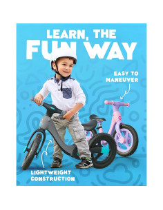 Bicicleta de Equilibrio Plegable Rideo 12" para Niños 3-5 Años 2