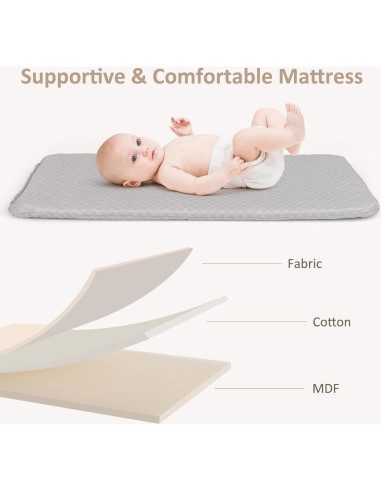 Cuna para Bebé INFANS 3 en 1 Beige, Ajustable y Abatible