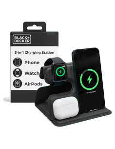 Cargador Inalámbrico 3 en 1 BLACK+DECKER para Apple