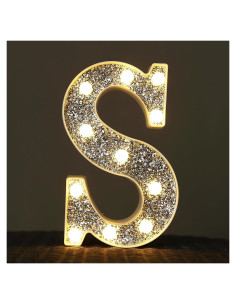 Letras Iluminadas KANLONG Letra S LED para Decoración