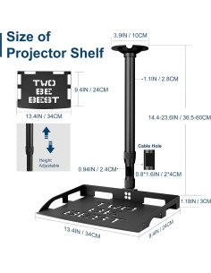 Soporte de Techo para Proyector 2-Be-Best Ajustable 37-60CM 2