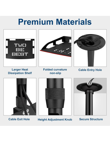 Soporte de Techo para Proyector 2-Be-Best Ajustable 37-60CM