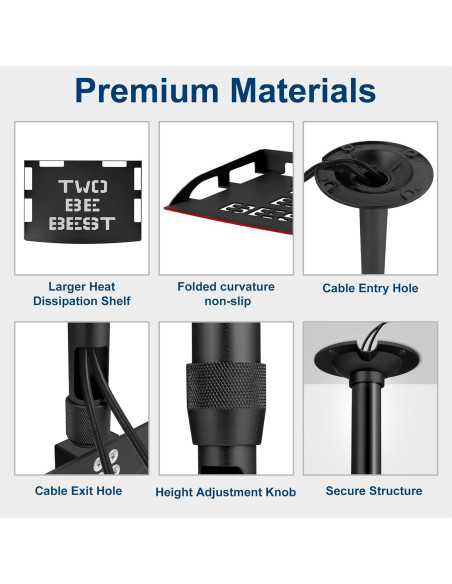 Soporte de Techo para Proyector 2-Be-Best Ajustable 37-60CM