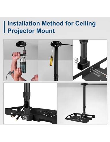 Soporte de Techo para Proyector 2-Be-Best Ajustable 37-60CM