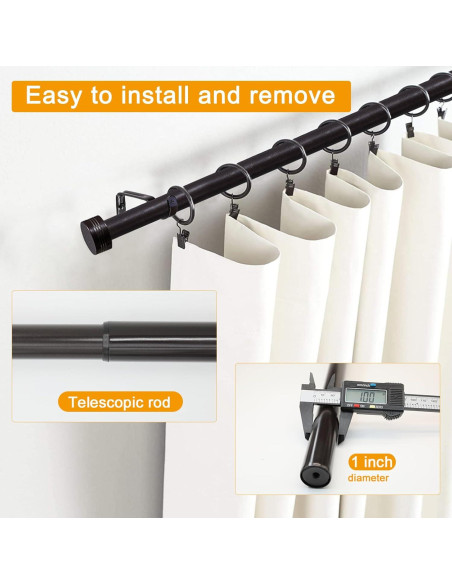 Barra de Cortina Ajustable WORLD RODS 45-114 cm Bronce Antiguo