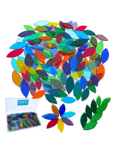 LITMIND 120 Piezas Pétalos de Vidrio Transparente para Mosaico