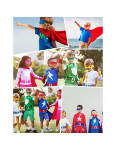 Máscara de Ojos de Superhéroe Verde Joy Join para Niños 2