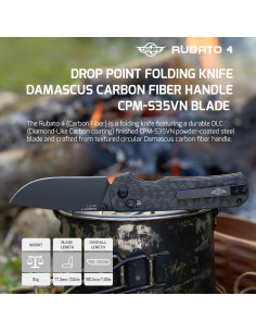 Cuchillo Plegable OKNIFE Rubato 4, Acero CPM-S35VN, Hoja 7.72 cm 2
